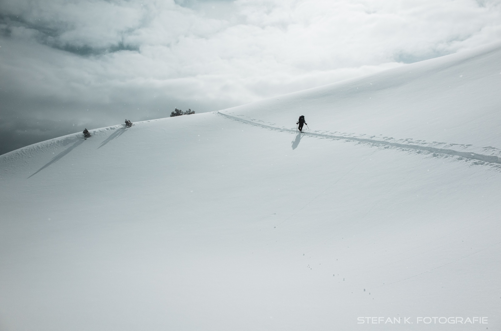 fast unberührter Tiefschnee